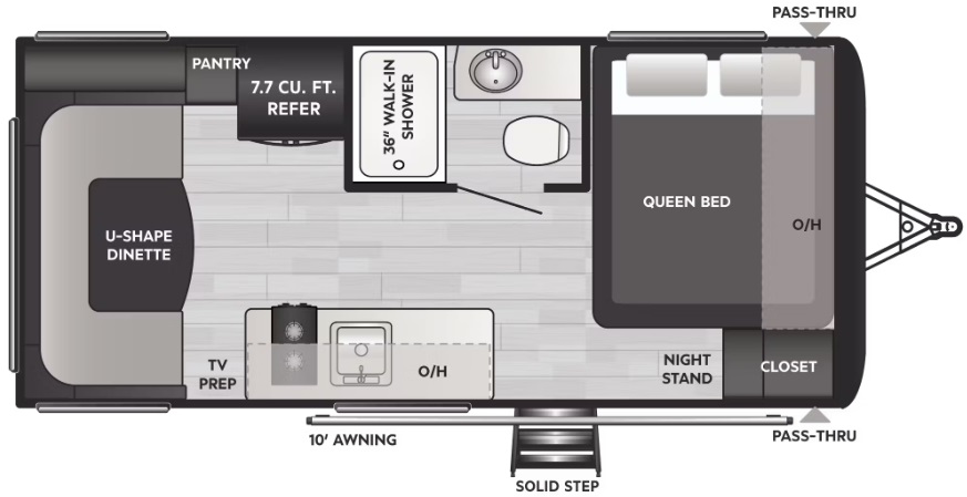 2023 KEYSTONE HIDEOUT 177RD, , floor-plans-day image number 0